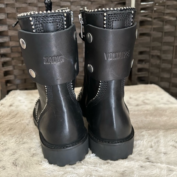 Zadig & Voltaire Womens Joe Studded Ankle Boots Size 8 - Picture 5 of 7